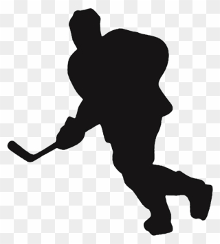 Hockey Player Silhouette Clipart - Png Download