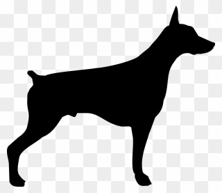 Dobermann German Pinscher Miniature Pinscher Clip Art - Bloodhound Hound Dog Silhouette - Png Download