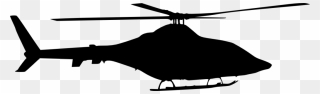 Helicopter Clipart Side View - Helicopter Silhouette Side View - Png Download