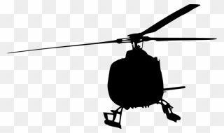Helicopter Front View Silhouette - Helicopter Silhouette Clipart