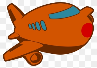 Food,fish,artwork - Airplane Cartoon Picture Orange Clipart