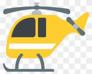 Helicopter Clipart Yellow Helicopter - Helikopter Emoji Png Transparent Png