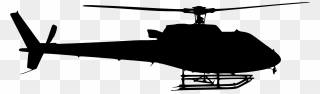 Helicopter Clipart Banner - Helicopter Side View Silhouette - Png Download