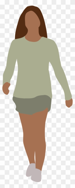 Woman Walking Clipart - Png Download