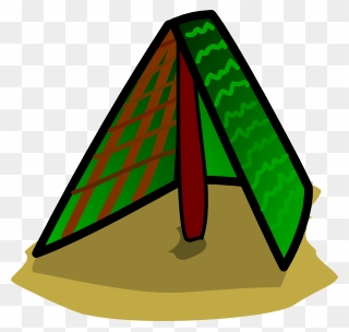 Tent Camping Clip Art - Cartoon Tent Open - Png Download