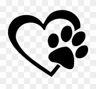 #lovemypets #hearts #heart #pawprint - Paw Print And Heart Clipart