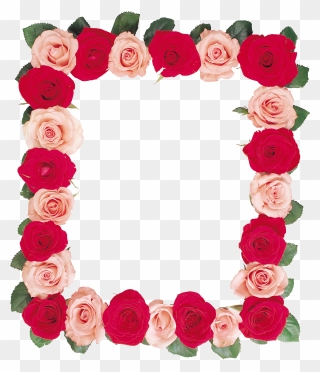 Floral Frame Png - Рамка С Розами Png Clipart