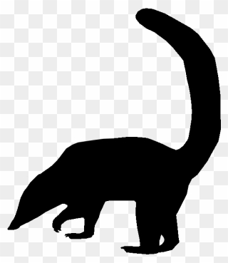 Sloth Silhouette - Coati Silhouette Png Clipart