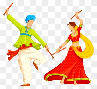 Indian Festival Clipart - Garba Png Transparent Png