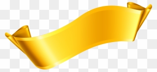 Gold Ribbon Clipart - Yellow Ribbon Vector Png Transparent Png