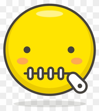Zipper-mouth Face Emoji Clipart - Circle - Png Download