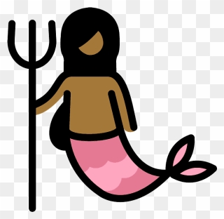 Mermaid Emoji Clipart - Mermaid - Png Download