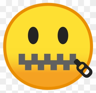 Zipper Clipart Mouth - 🤐 Emoji - Png Download