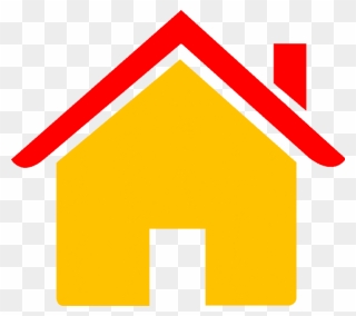 House Icon Png Square Orange Clipart