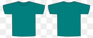 Shirts Clipart Green Shirt - Blue Green T Shirt Template - Png Download