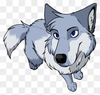 Blue Wolf Clipart Svg Transparent Stock Dog Puppy Baby - Drawing Cartoon Wolf Baby - Png Download