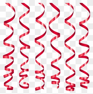 Transparent Ribbon Png Images - Red Curly Ribbon Png Clipart
