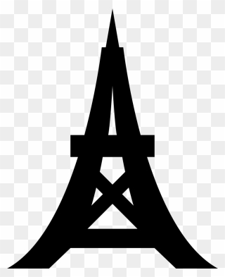 Eiffel Tower - Logo Paris Hitam Putih Clipart