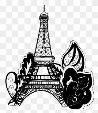Eiffel Tower Silhouette Png Background Image - Cool Eiffel Tower Coloring Page Clipart