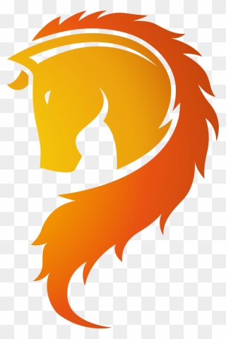 Horse Clip Art - Logo Kepala Kuda Berwarna - Png Download