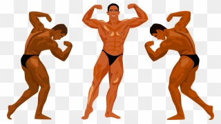 Bodybuilding Competition Clipart - Barechested - Png Download