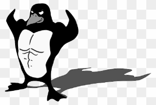 Penguin, Bodybuilder, Linux, Muscle, Tux, Animal, Funny - Muscle Penguin Clipart