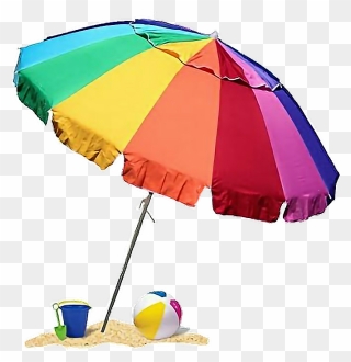 Transparent Beach Umbrella Clipart - Beach Umbrella - Png Download