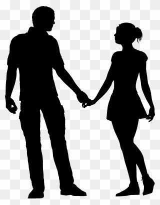 Break Up Png Download - Couple Holding Hands Silhouette Clipart