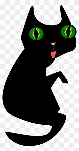 قطة سوداء كرتون Clipart