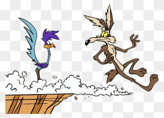 Road Runner And Coyote Scene Clipart