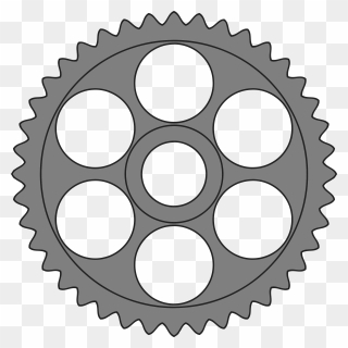 50-tooth Gear With Circular Holes Clip Arts - 40 Tooth Gear Clipart - Png Download