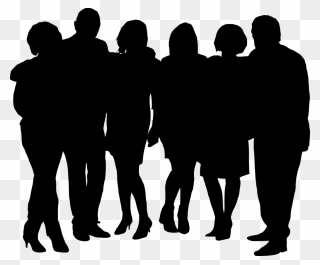 Community Clipart Silhouette - Group People Silhouette Png Transparent Png