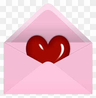 Pink Valentine Letter With Red Heart Png Clipart Picture - La Concha Transparent Png