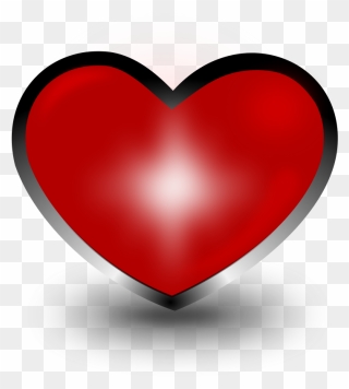 Transparent Fancy Red Heart Clipart - Heart See Through Background - Png Download