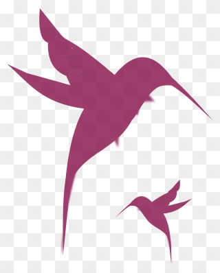 Silhouette Drawing Clip Art - Simple Hummingbird Tattoo - Png Download