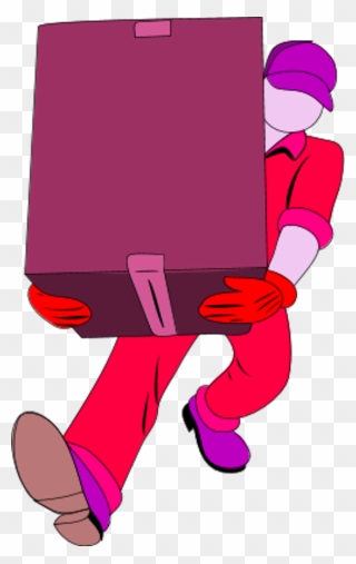 Warehouse Man Carrying A Closed Box - Warehouse Clipart - Png Download