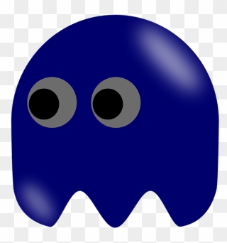 Blue Ghost Pac Man Clipart - Png Download