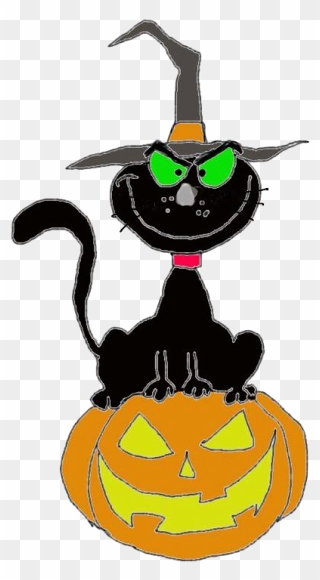 Free Halloween Clipart Ghosts Svg Cat Pumpkin Cute - Pumpkin - Png Download