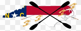 North Carolina Silhouette With Flag Clipart