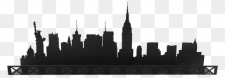 Manhattan Skyline Sticker Decal Illustration - Lego Central Perk Display Case Clipart