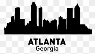 Transparent Atlanta City Skyline Clipart - Atlanta Skyline Silhouette - Png Download