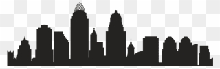 Cincinnati Skyline Silhouette Royalty-free - Cincinnati Skyline Vector Clipart