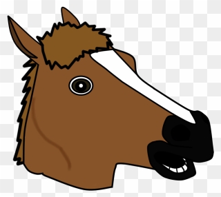Transparent Horse Head Clipart - Horse Head Mask Drawing - Png Download