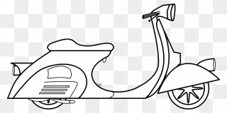 Scooter Png Black And White Clipart
