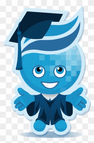 Image Of Rio Salado Mascot Splash In Cap And Gown - Rio Salado College Clipart