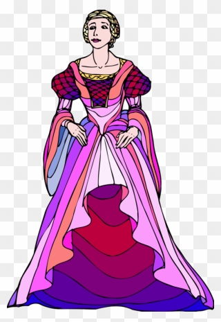 Gown,fashion Illustration,woman - Clip Art Romeo And Juliet Characters - Png Download