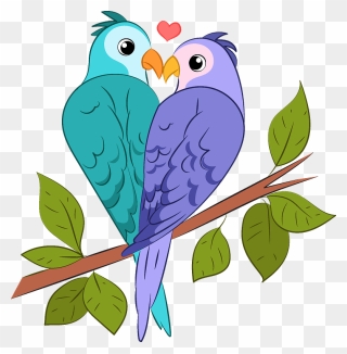 Love Birds Clipart - Lovebird - Png Download