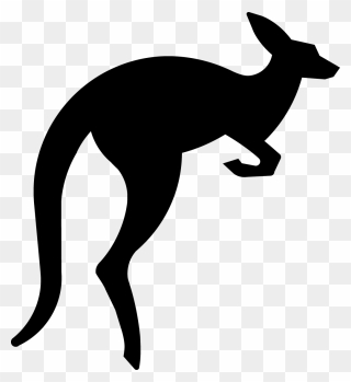 Kangaroo Silhouette - Kangaroo Logo Png Clipart