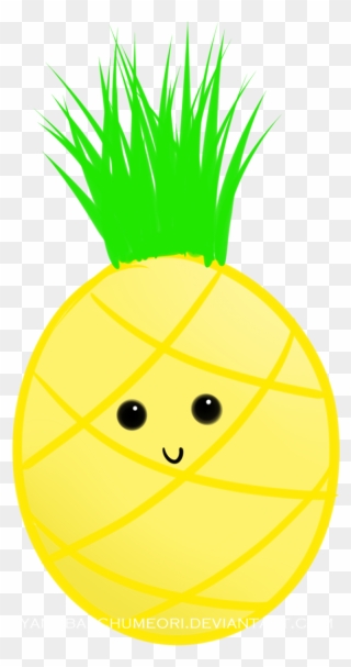 Kawaii Clipart Pineapple, Kawaii Pineapple Transparent - Cute Pineapple Cartoon Png