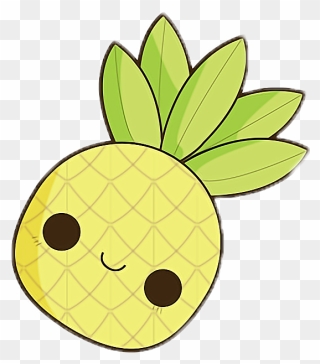 #kawaii #cute #pineapple #yellow #chibi #small #little - Cute Easy Pineapple Drawing Clipart